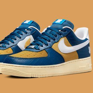 NIKE X UNDEFEATED AIR FORCE 1 LOW SP (COURT BLUE/WHITE/GOLDSTONE/LEMON DROP)